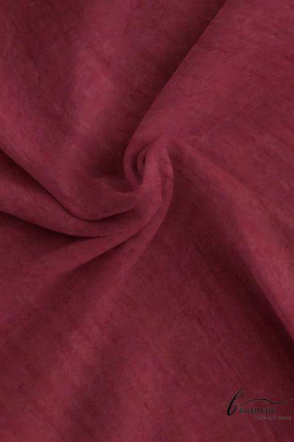 Silk Cotton Saree with Copper Embroidery - Maroon